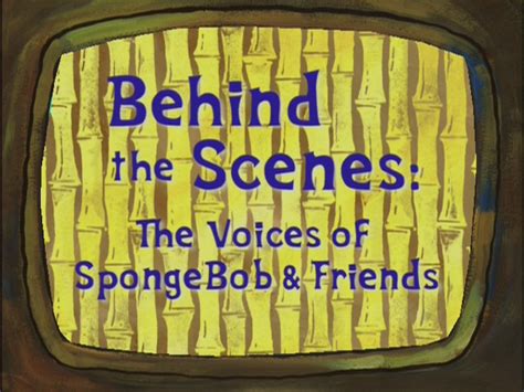 Behind the Scenes: The Voices of SpongeBob & Friends | Encyclopedia ...