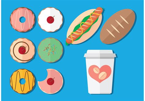 Coffee and Donut Vectors - Download Free Vector Art, Stock Graphics ...