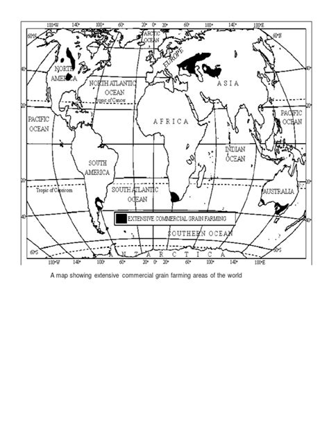 Extensive Commercial Grain Farming Areas of The World (Map) | PDF