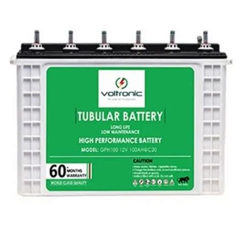 Voltronic Tubular Battery, For Home, Capacity: 100 Ah at Rs 10200 in ...