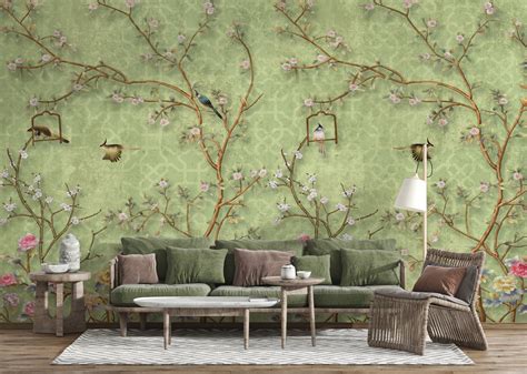 Aggregate more than 77 green chinoiserie wallpaper best - in.cdgdbentre