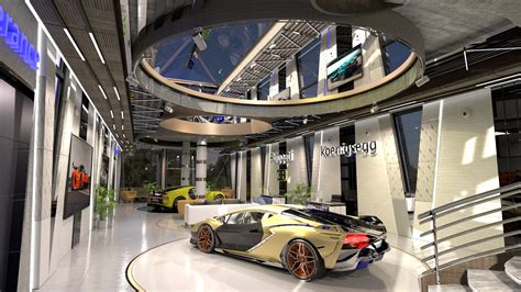 ArtStation - HIGH TECHNOLOGY LUXURY CAR SHOWROOM DESIGN