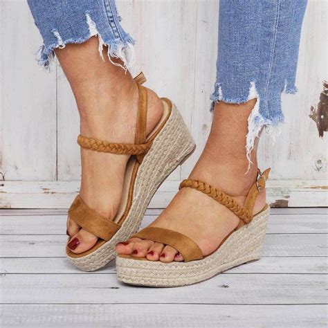 Straw Open Toe Versatile Platform Sandals – chicwestyle Sandals ...