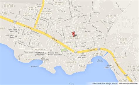 Map of Puerto Escondido