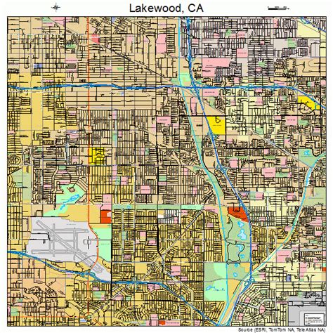 Lakewood California Street Map 0639892