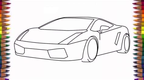 Easy Drawing Of Sports Car - Ari Warna