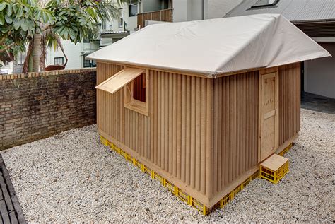 shigeru ban's disaster relief shelters go on view in sydney