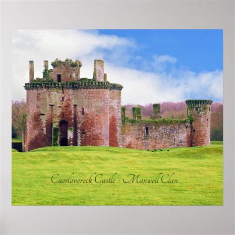 Scottish Maxwell Clan's Caerlaverock Castle Poster | Zazzle.com