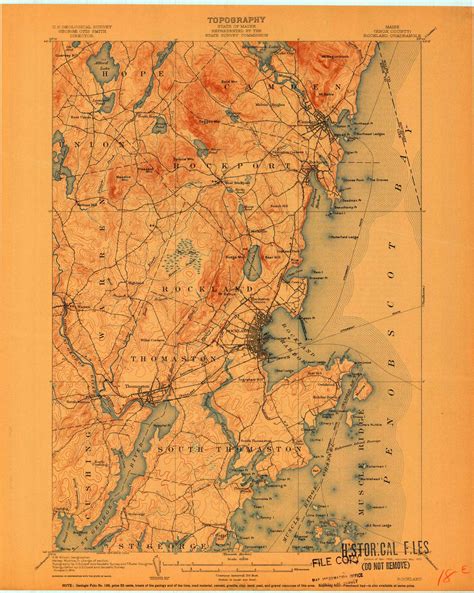 Rockland, Maine 1906 (1910) USGS Old Topo Map Reprint 15x15 ME Quad ...