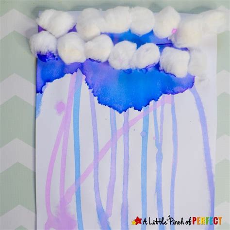 Rain Cloud Gravity Painting for Kids - A Little Pinch of Perfect