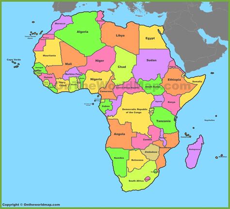 Printable Map Of Africa For Kids - Tedy Printable Activities