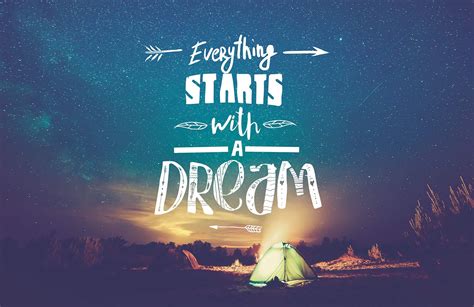 Starts With A Dream' Inspirational Quote Wallpaper Mural | Hovia ...