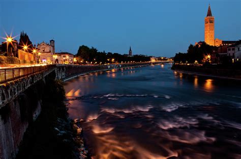 Adige River Flowing through Verona Italy Photograph by George and Jean ...