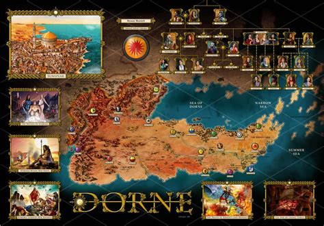 Dorne Map Artwork by Klaradox on DeviantArt | Game of thrones locations ...