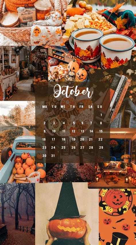 October Calendar : Pumpkins & Halloween Vibe Collage – Idea Wallpapers ...