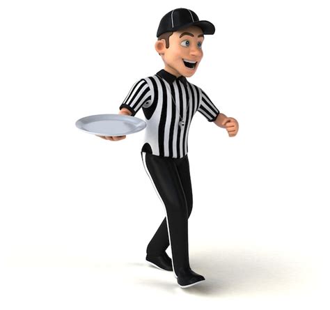 Premium Photo | Funny 3d illustration of an american referee