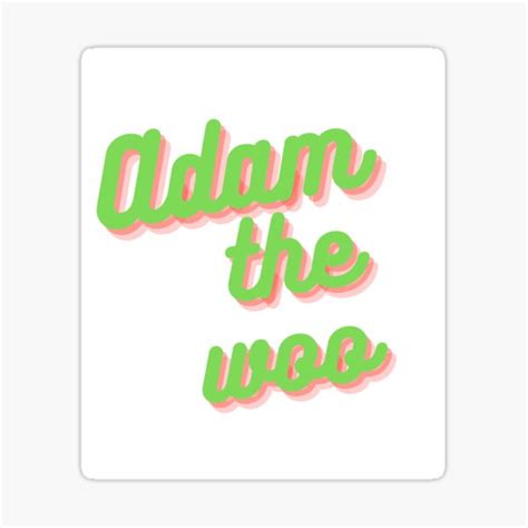 "Adam the woo classical " Sticker for Sale by sachya | Redbubble