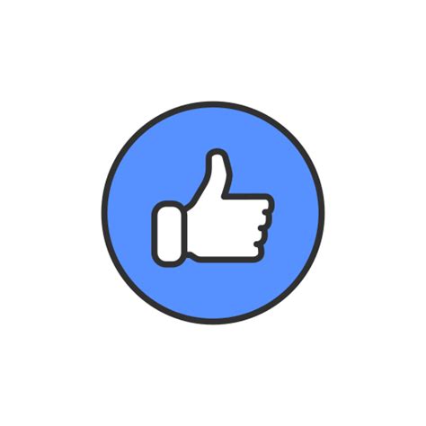 Emoji, facebook, like, like button icon