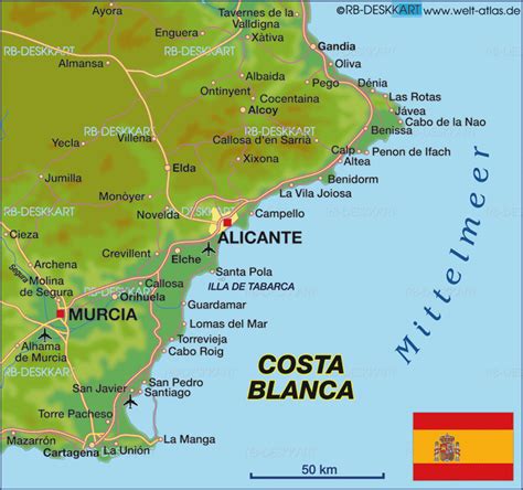 Map Of Spain Benidorm