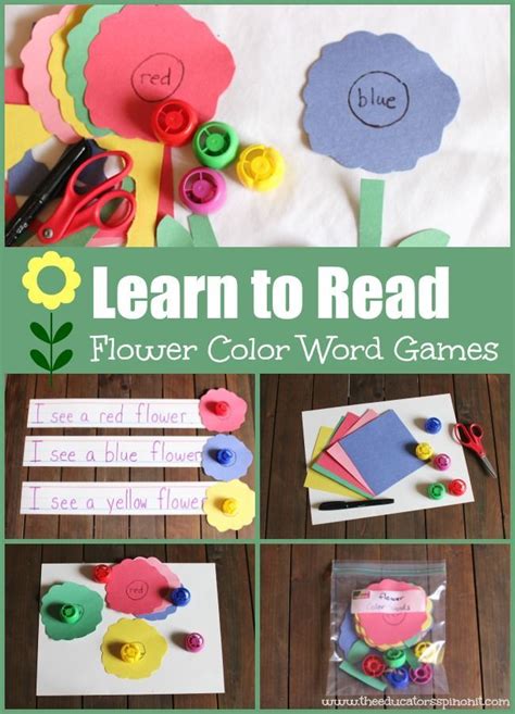 Flower Color Word Game | Alphabet activities, Toddler learning ...