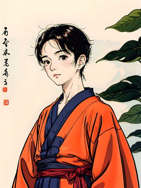 Wall Art Print | kimono anime boy | Europosters