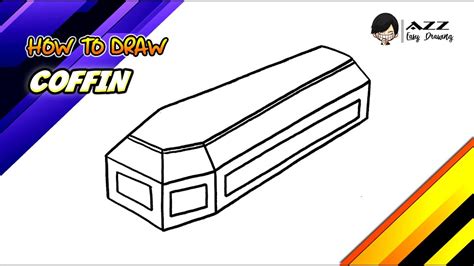 How to draw a Coffin step by step - YouTube