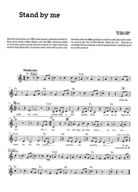 STAND BY ME Easy Sheet music | Easy Sheet Music