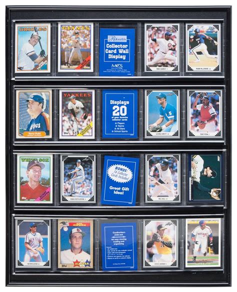 sports card wall mount Display showcase Frame NBA Cards Baseball Cards ...