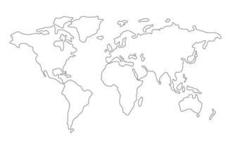 World Map Simple Outline - Allina Madeline