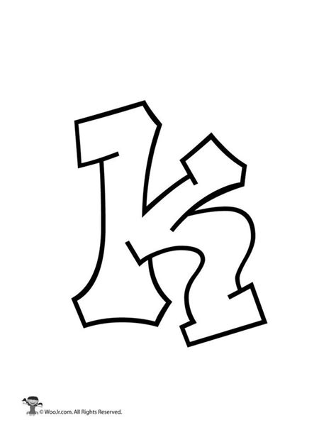 Graffiti Lowercase Letter k | Woo! Jr. Kids Activities : Children's ...