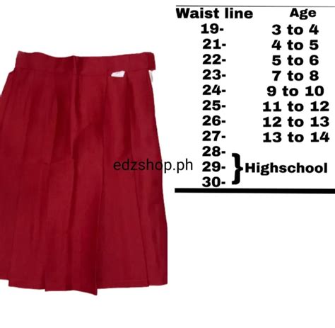 School uniform skirt, Red | Lazada PH