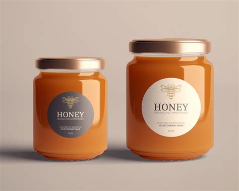 Honey Jar Label Template DIY Editable Custom Label - Etsy