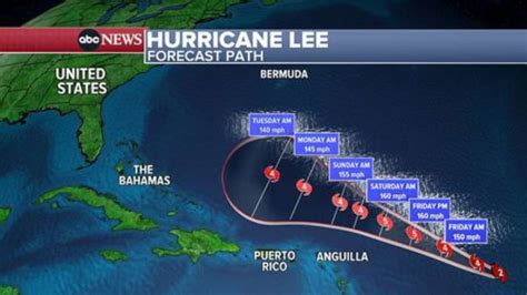 Hurricane Lee strengthens to Category 5: Projected path, maps and ...