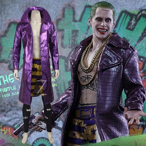 DC Comics Suicide Squad Joker Cosplay Men Adult Costume Coat Batman ...