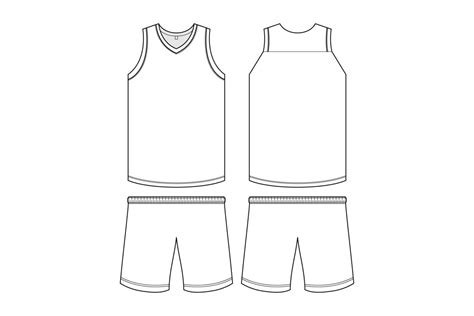 BASKETBALL JERSEY MOCKUP VECTOR LINE ART 19507199 Vector Art at Vecteezy