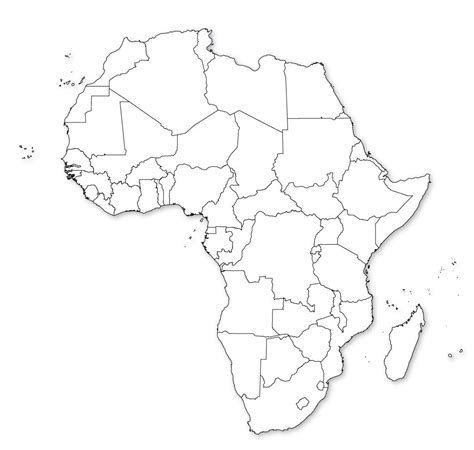 Blank Political Map Of Africa