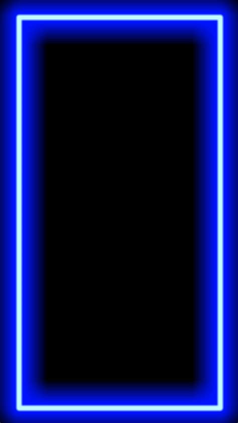 Neon Blue Frame, background, black, black and blue, border, music ...