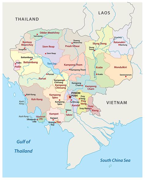 Cambodia Map With Provinces