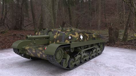 OBJ file 43M Zrinyi II - Hungarian WW2 Tank Destroyer 🪖・3D printer ...