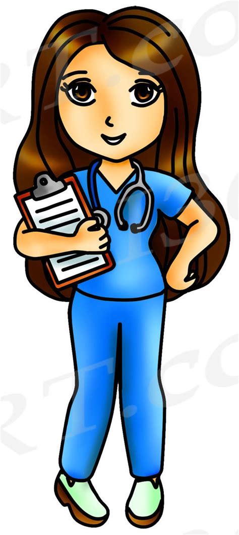 50% OFF Nurse Clipart, Nurse Clip Art, Kawaii Nurse Girl, Hospital ...