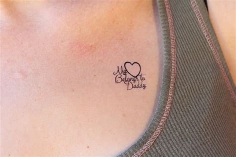 Father's Day My Heart Belongs to Daddy Temporary Tattoo