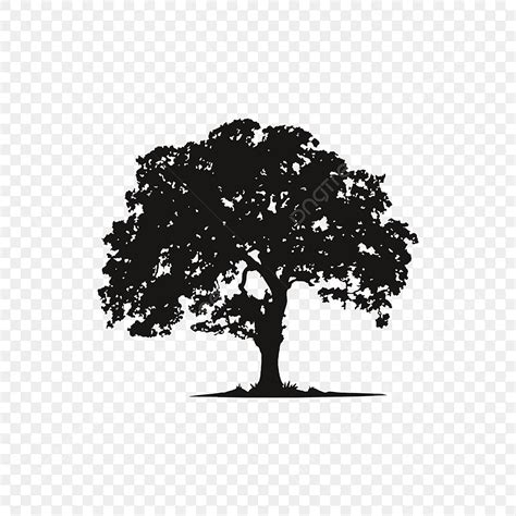 Oak Trees Silhouette PNG Transparent, Oak Tree Logo Design, Oak, Tree ...