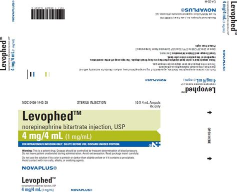 Levophed - FDA prescribing information, side effects and uses