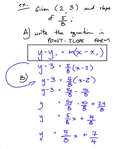 Grade 10 Applied PreCalculus Cheetah: Point Slope form notes