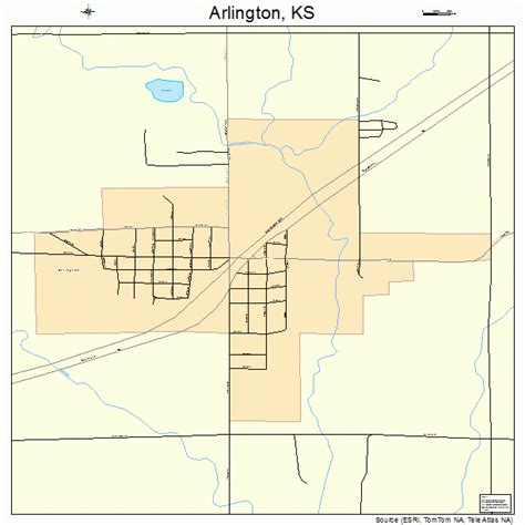 Arlington Kansas Street Map 2002325