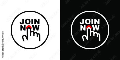 join now sign on white background Stock Vector | Adobe Stock