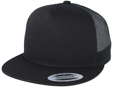 Black Trucker Snapback - Yupoong caps - Hatstoreworld.com