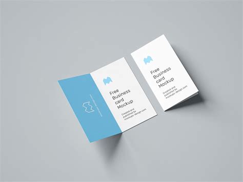 Free Folded Business Card Mockups | Mockuptree