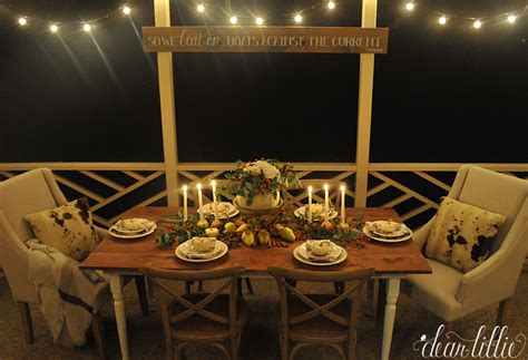 Dear Lillie: Our Candlelit Autumn Table Setting