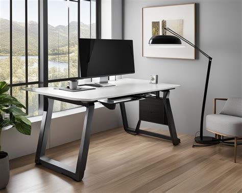 Sleek Standing Desk with Integrated Cable Management